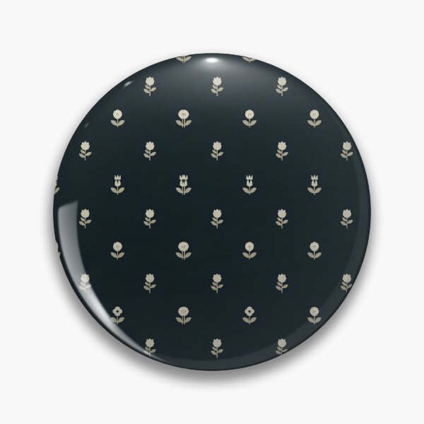 Item preview, Little Gold Flowers on Black designed and sold by Mindful Wall Art Studio.