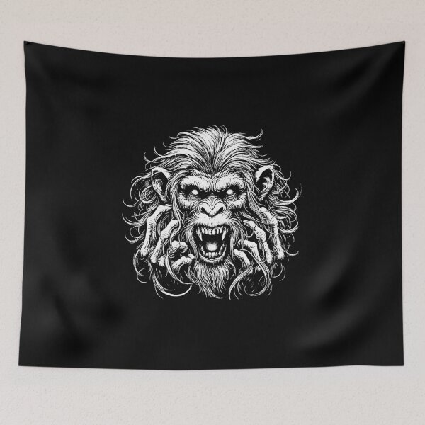 Item preview, Dark Art Scary Monkey Face Apes designed and sold by MORSPECTIVE.