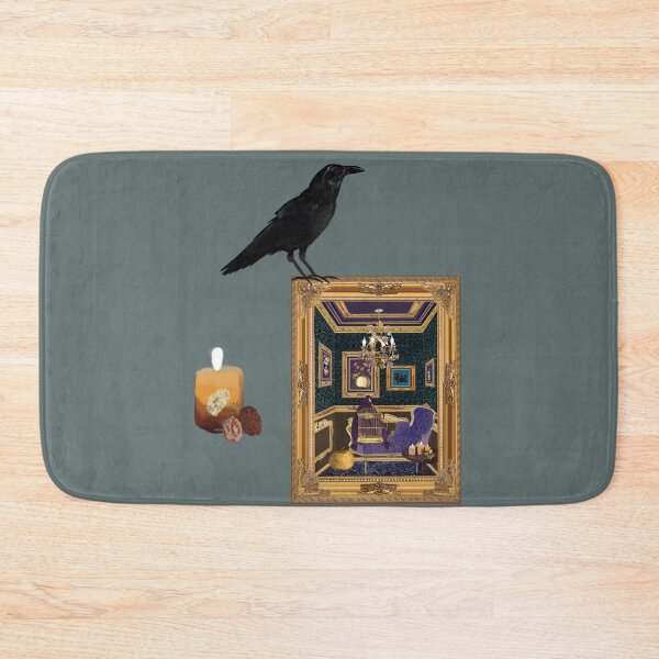 Item preview, Baroque Boudoir Framed in Halloween Opulence-Green Background designed and sold by The Flying Bunny Studio.