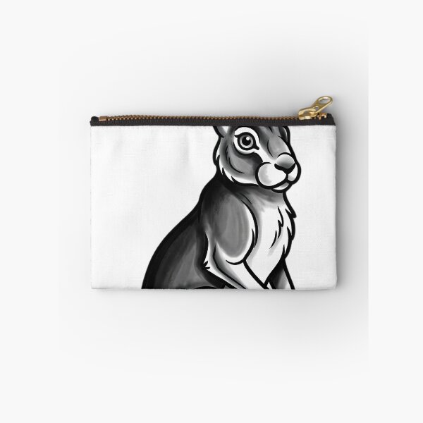 Item preview, Blackwork Moon Gazing Hare Tattoo Flash designed and sold by IllumeInk.