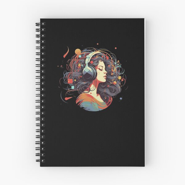 Item preview, Artistic Colorful Splash Music Girl Headphones Art designed and sold by levynmarjwa.