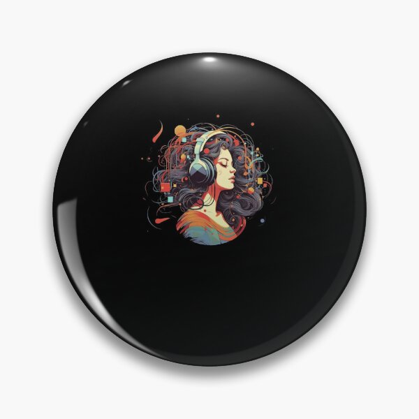 Item preview, Artistic Colorful Splash Music Girl Headphones Art designed and sold by levynmarjwa.