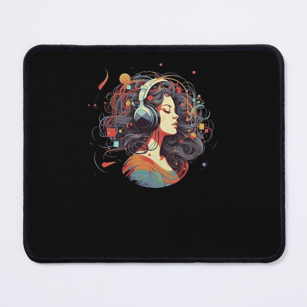 Item preview, Artistic Colorful Splash Music Girl Headphones Art designed and sold by levynmarjwa.