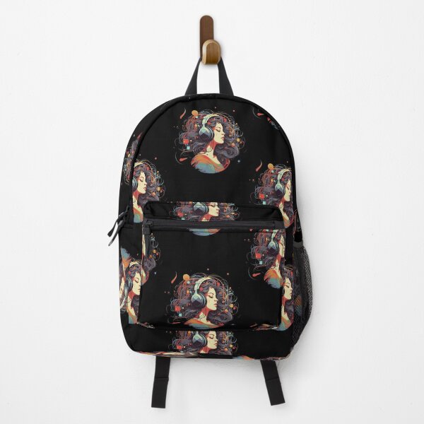 Item preview, Artistic Colorful Splash Music Girl Headphones Art designed and sold by levynmarjwa.