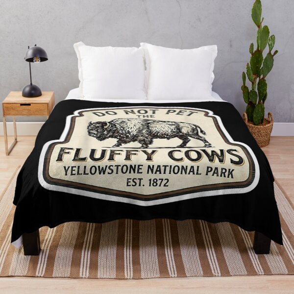 Item preview, Do Not Pet Fluffy Cows National Park Yellowstone Wyoming designed and sold by DunciOcukino.
