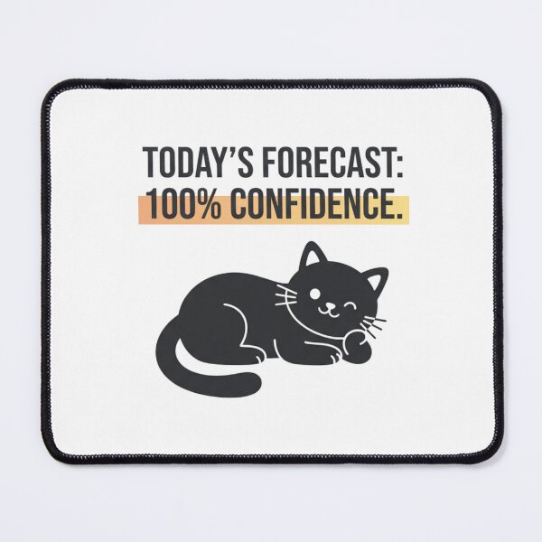 Item preview, Zero Self-Doubt Today - Cat Design designed and sold by RunningWhiskers.
