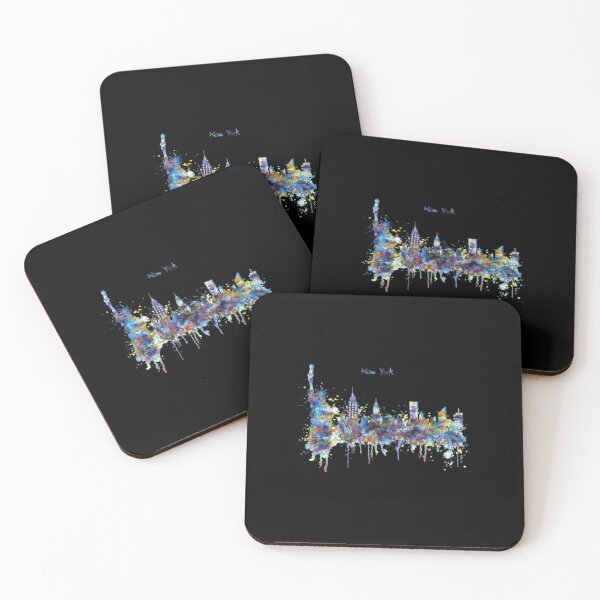 Item preview, Watercolor Statue Of Liberty New York Skyline Art designed and sold by levynmarjwa.