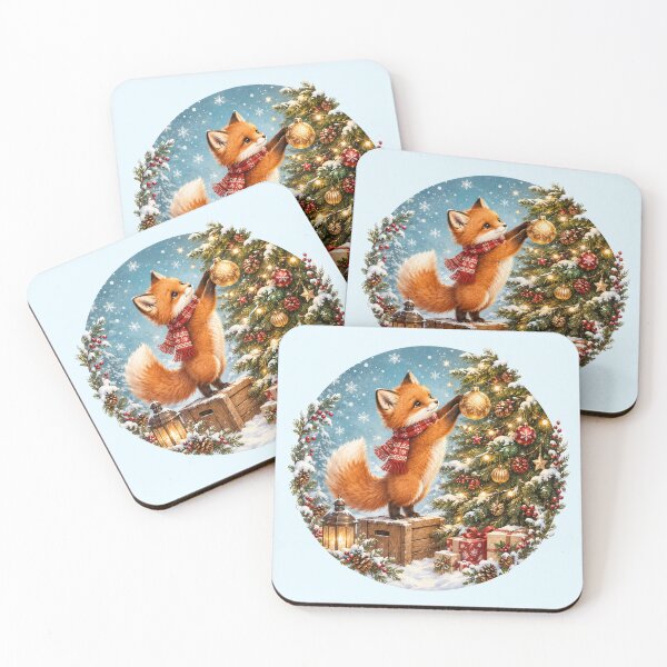 Item preview, Cute Fox Decorating Christmas Tree  designed and sold by SweetLilith.