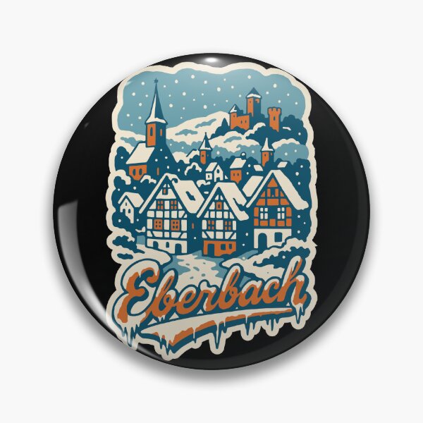 Item preview, Eberbach Odenwald Winter Christmas Illustration designed and sold by Boogosh.