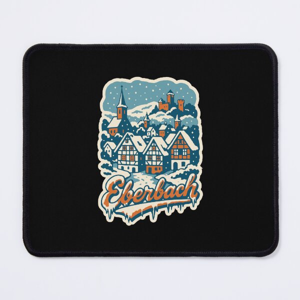 Item preview, Eberbach Odenwald Winter Christmas Illustration designed and sold by Boogosh.