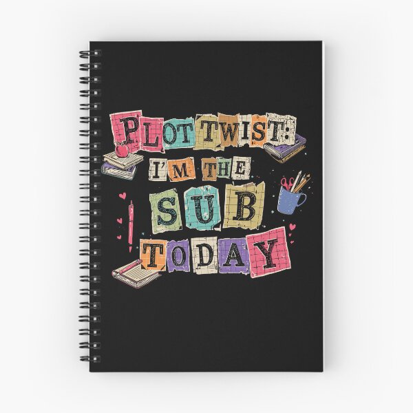 Item preview, Plot Twist I'm the Sub Today Vintage Collage Substitute Teacher designed and sold by Zizo-DR44.