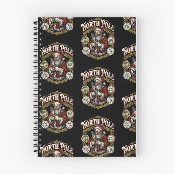 Item preview, North Pole Hot Chocolate Vintage Santa Claus Christmas Winter Coffee Art designed and sold by SEINENGAPPI23.