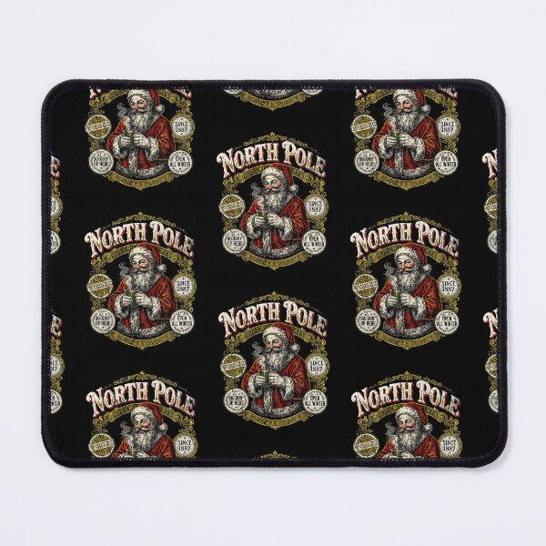 Item preview, North Pole Hot Chocolate Vintage Santa Claus Christmas Winter Coffee Art designed and sold by SEINENGAPPI23.
