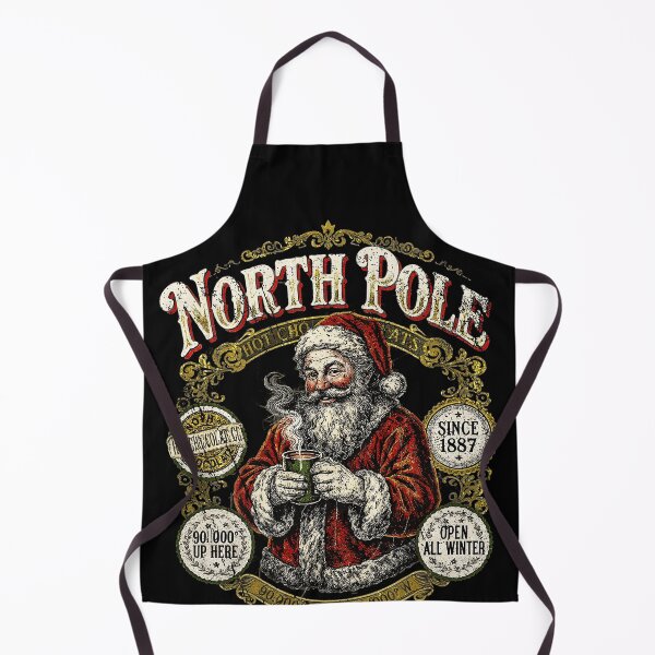 Item preview, North Pole Hot Chocolate Vintage Santa Claus Christmas Winter Coffee Art designed and sold by SEINENGAPPI23.