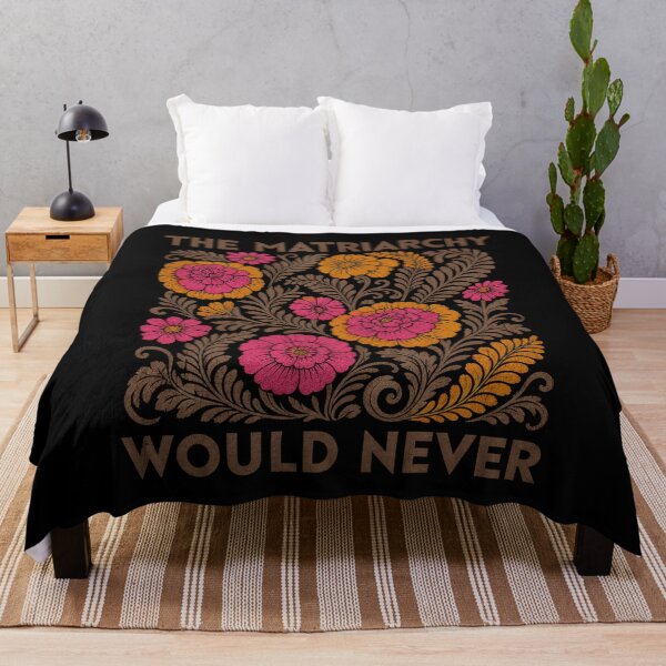 Item preview, The Matriarchy Would Never Retro 70s Folk Floral Feminist Art designed and sold by SEINENGAPPI19.