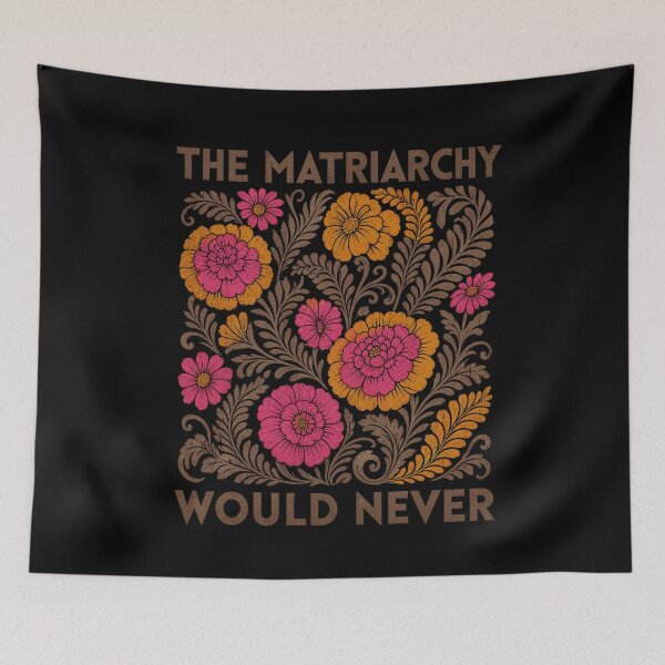 Item preview, The Matriarchy Would Never Retro 70s Folk Floral Feminist Art designed and sold by SEINENGAPPI19.