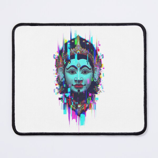 Item preview, Glitch Art Tribal Deity – Cyberpunk Ancient Statue Digital Art designed and sold by cannsuh.
