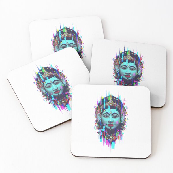 Item preview, Glitch Art Tribal Deity – Cyberpunk Ancient Statue Digital Art designed and sold by cannsuh.