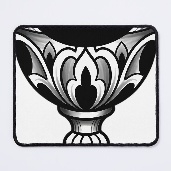Item preview, Blackwork Gothic Chalice and Crescent Moon Tattoo Flash designed and sold by IllumeInk.