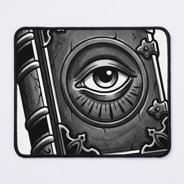 Item preview, Blackwork Grimoire with All-Seeing Eye Tattoo Flash designed and sold by IllumeInk.