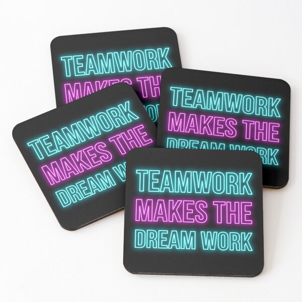 Item preview, Neon Quotes: Teamwork Dream Work designed and sold by Zen Motif Japan.