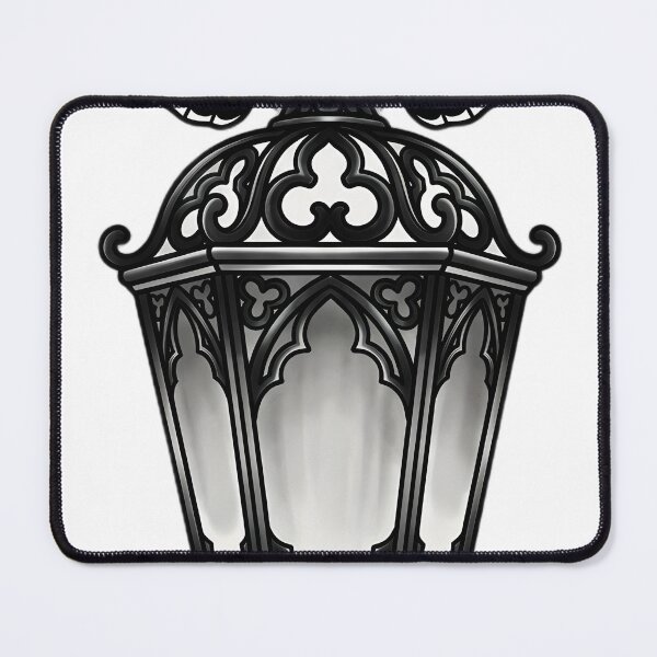 Item preview, Blackwork Gothic Lantern with a Moth Tattoo Flash designed and sold by IllumeInk.