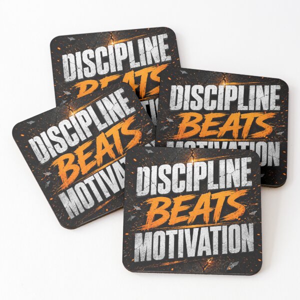 Item preview, DISCIPLINE BEATS MOTIVATION Typography design  designed and sold by Bathu Designs.