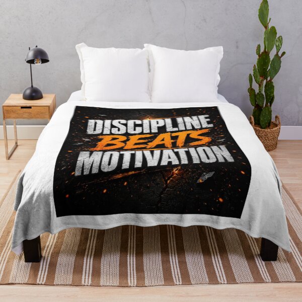 Artikelvorschau, Disziplin schlägt Motivation Typografie-Design entworfen und verkauft von Bathu Designs.