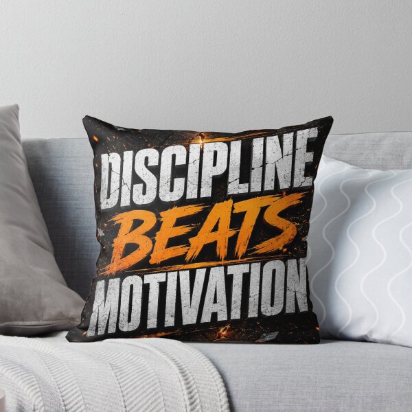 Artikelvorschau, Disziplin schlägt Motivation Typografie-Design entworfen und verkauft von Bathu Designs.