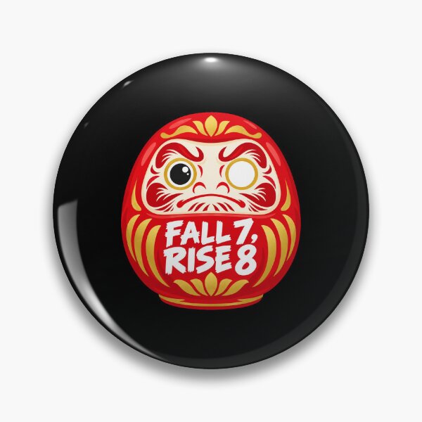 Item preview, Japanese Culture Fall 7 Rise 8 Daruma Motivation Japanese Design designed and sold by Uglyandcute.