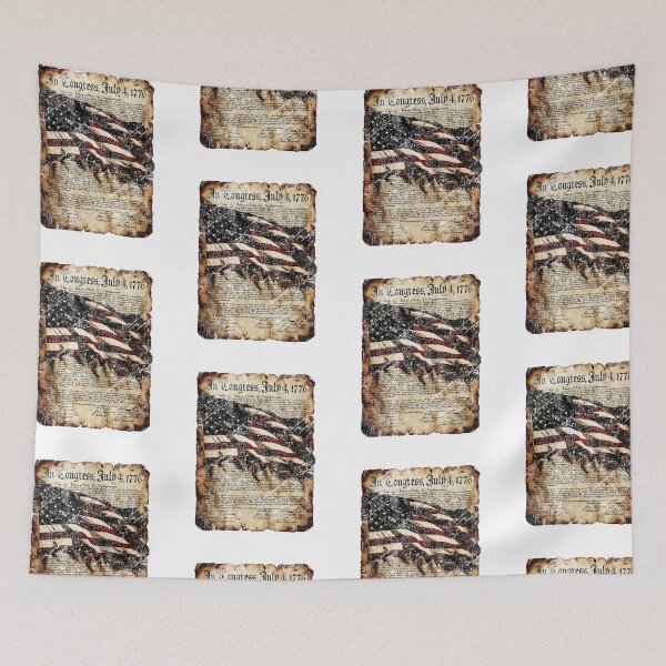 Item preview, July 4 1776 Declaration Of Independence American Flag Vintage Parchment Art designed and sold by SEINENGAPPI18.