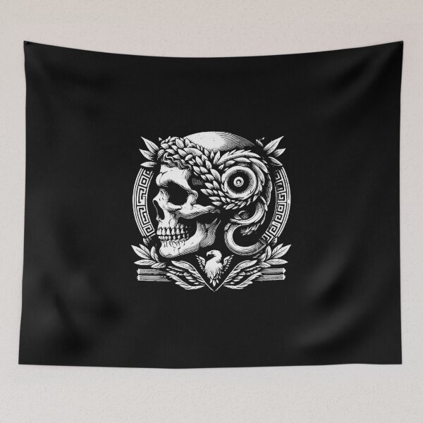 Item preview, Dark Art Roman Skull Statue Greek designed and sold by MORSPECTIVE.
