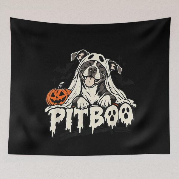 Item preview, Pitboo Pit Bull Halloween Ghost Dog Funny Spooky Pet designed and sold by DunciOcukino.
