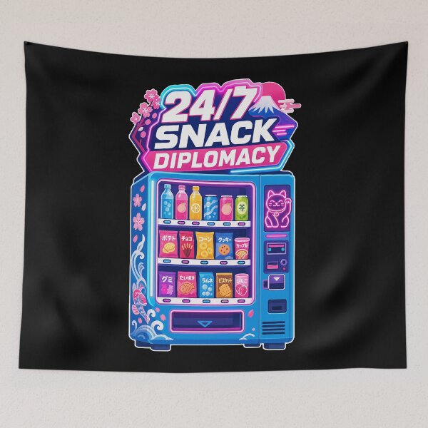 Item preview, Japanese Culture 24/7 Snack Diplomacy Neon Vending Machine designed and sold by Uglyandcute.