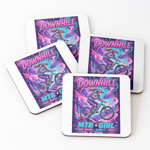 Item preview, Cheerful design with vibrant colors for downhill MTB fans. #7 girl designed and sold by UrbanTRIP.