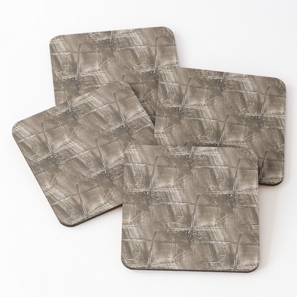 Item preview, Grunge Monochromatic Cross Abstract in Brown  designed and sold by Artistestella.