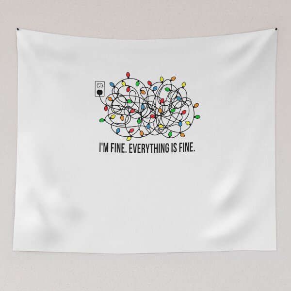 Item preview, I'm Fine Everything Is Fine Funny Christmas Lights designed and sold by Aniverlia.