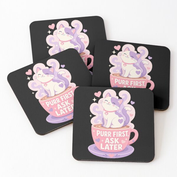 Item preview, Japanese Culture Purr First Ask Later Cat Cafe Kawaii Cat designed and sold by Uglyandcute.