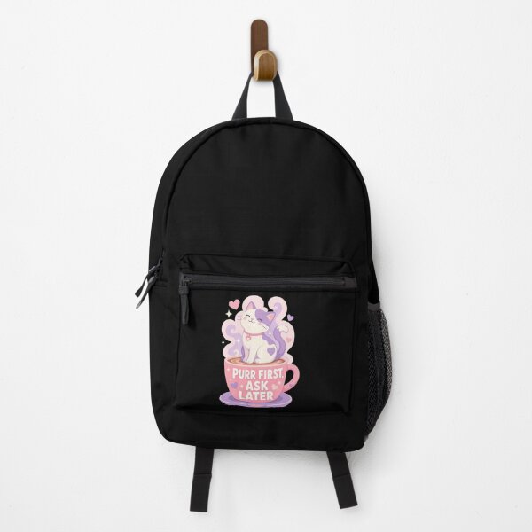 Item preview, Japanese Culture Purr First Ask Later Cat Cafe Kawaii Cat designed and sold by Uglyandcute.
