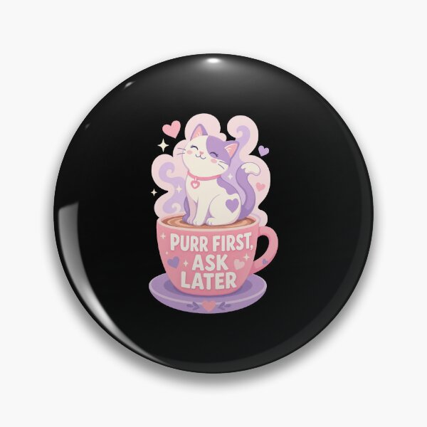 Item preview, Japanese Culture Purr First Ask Later Cat Cafe Kawaii Cat designed and sold by Uglyandcute.