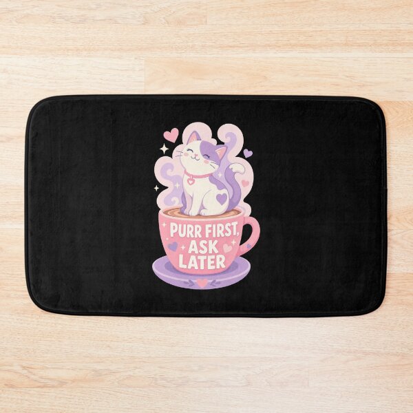 Item preview, Japanese Culture Purr First Ask Later Cat Cafe Kawaii Cat designed and sold by Uglyandcute.