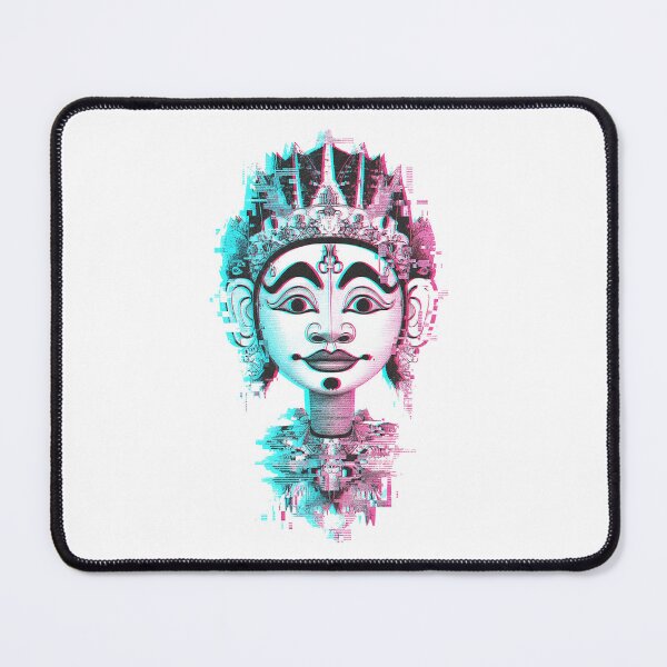 Item preview, Glitch Art Tribal Deity – Cyberpunk Ancient Mask Digital Art designed and sold by cannsuh.