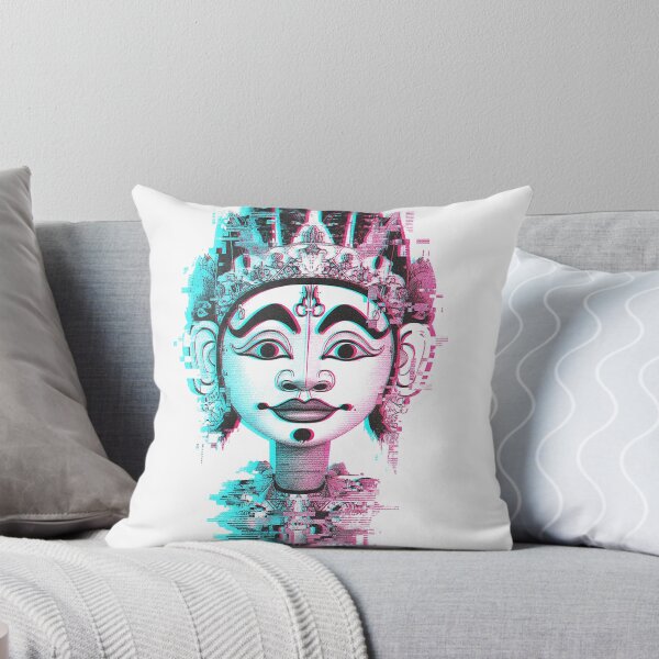Item preview, Glitch Art Tribal Deity – Cyberpunk Ancient Mask Digital Art designed and sold by cannsuh.