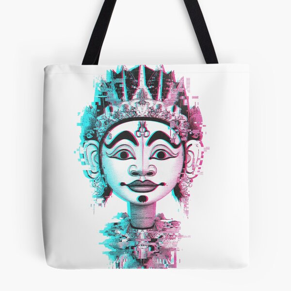 Item preview, Glitch Art Tribal Deity – Cyberpunk Ancient Mask Digital Art designed and sold by cannsuh.