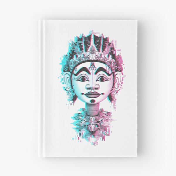 Item preview, Glitch Art Tribal Deity – Cyberpunk Ancient Mask Digital Art designed and sold by cannsuh.