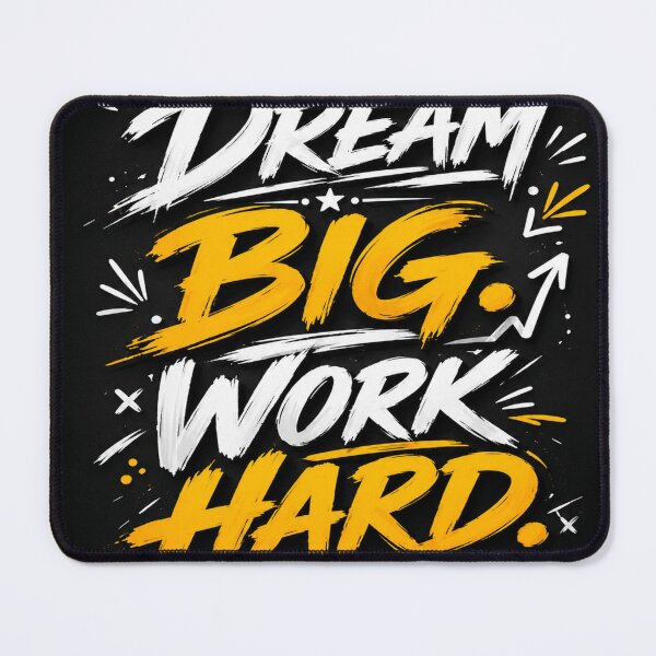 Item preview, DREAM BIG.WORK HARD.Typography design  designed and sold by Bathu Designs.