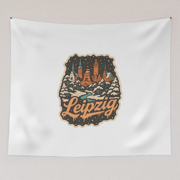 Item preview, Leipzig Germany Winter Christmas Illustration designed and sold by Boogosh.