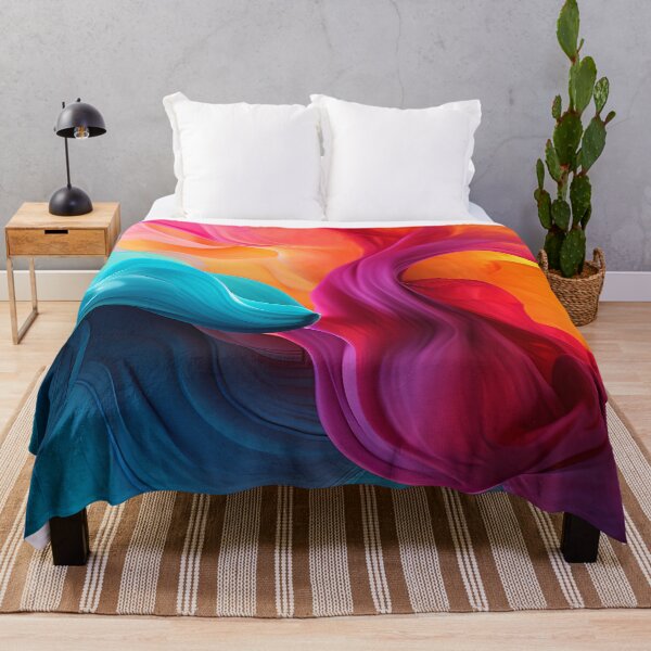 Item preview, Vibrant Colorful Flowing Scarves Suspended In Air Abstract designed and sold by DEC02.
