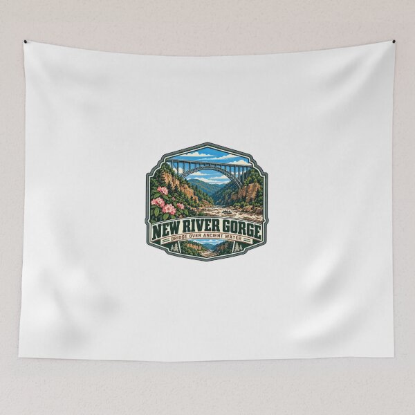Item preview, New River Gorge Bridge Over Ancient Water West Virginia National Park Souvenir designed and sold by Star3NowForMe.
