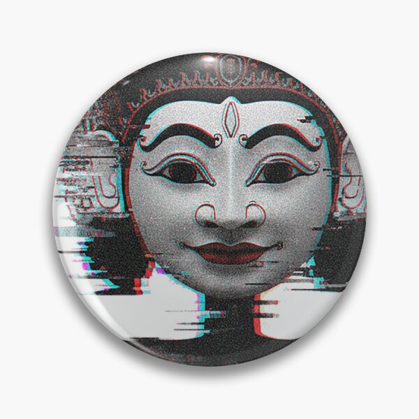 Item preview, Glitch Art Tribal Deity – Cyberpunk Ancient Statue Digital Art designed and sold by cannsuh.